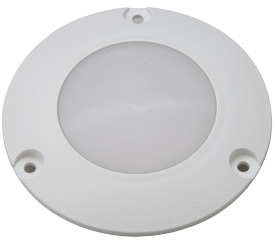 Kunststof LED-Plafondlamp, &Oslash;106,7mm, inbouw, 12V/2W, LED 5x 5&Oslash;, warm white, IP67 - L4400607 72dpi - L4400607