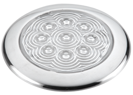 RVS LED-plafondlamp, opbouw, 12V/0,5W, LED, H10,6mm, IP65, warm white - L4400701 72dpi - L4400701