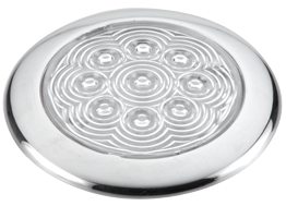 RVS LED-plafondlamp, opbouw, 12V/0,5W, LED, H10,6mm, IP65, warm white - L4400701 72dpi - L4400701