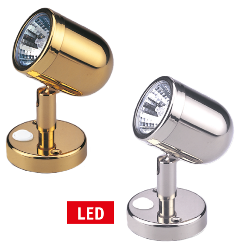 LED wand-leeslamp (mini), RVS, 12V, LED 12x 5&Oslash;, H=109mm - L4400922 - L4400923