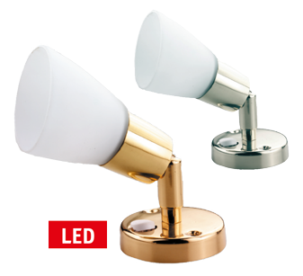 LED wandlamp, Messing, 8-30V/3,1W, LED 1x 3W, H=153mm - L4400926 - L4400926