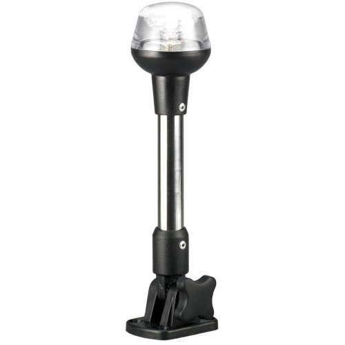 LED Rondschijnend toplicht, 12V, 360&deg;, LED 1x 0,5W, zwart huis met heldere lens, H=241mm - L4401126 - L4401126