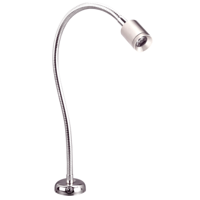 Flexibele LED-kaartleeslamp, verchroomd messing, 8-30V/1,2W, LED 1x 1W, warm white, met schakelaar - L4401325 72dpi - L4401325