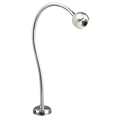 Flexibele LED-kaartleeslamp, verchroomd messing, 8-30V/1,2W, LED 1x 1W, warm white, met schakelaar - L4401326 72dpi - L4401326