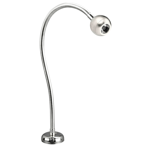 Flexibele LED-kaartleeslamp, verchroomd messing, 8-30V/1,2W, LED 1x 1W, warm white, met schakelaar - L4401326 72dpi - L4401326