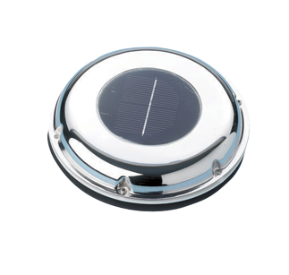 RVS Ventilator op zonne-energie, &plusmn;20m&sup3;/h, met oplaadbare accu en schakelaar, blaast of zuigt - L6470225 72dpi - L6470225