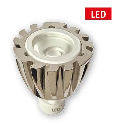 MR11 LED-vervangingslamp, met aluminium huis, &Oslash;25mm, L=38mm, 1x1W, 12V, high-power LED - L8000111 72dpi - L8000111