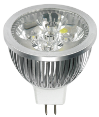 MR16 LED-vervangingslamp, 4x1W, 12V (vergelijkbaar met 10-15W gloeilamp), warm wit, dimbaar - L8000116 72dpi - L8000116