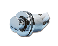 Verchroomde drukknopsluiting voor kastdeurtjes, met kunststof binnenwerk, &Oslash;38mm - M3550095 72dpi - M3550095