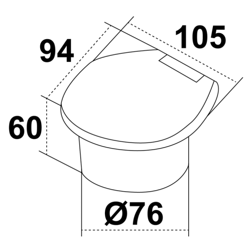 Handdouche met RVS inbouwkast; slanglengte=2,5m - N0132258b 72dpi - N0132258