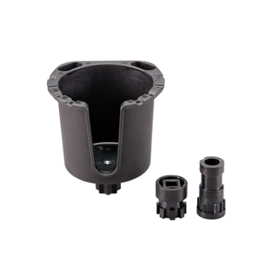 Nylon drankhouder, niet klapbaar, zwart, railingmontage, incl. 3 adapters - N0154102 72dpi - N0154102