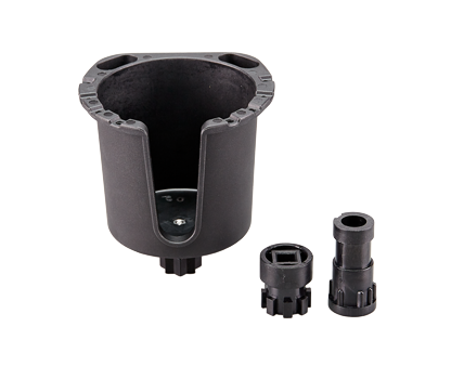 Nylon drankhouder, niet klapbaar, zwart, railingmontage, incl. 3 adapters - N0154102 72dpi - N0154102