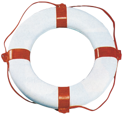Reddingsboei, ring, 550x300mm, wit met rode banden - N1455030 72dpi - N1455030