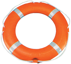 Reddingsboei model 'Taurus', ring, 750x450mm, oranje met reflecterende banden - N1475045 72dpi - N1475045
