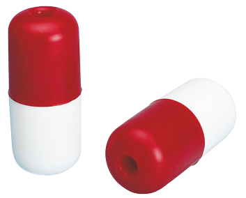 Kunststof Lijndrijver, gat &Oslash;13mm, 140x60mm, rood/wit - N1800013 - N1800013