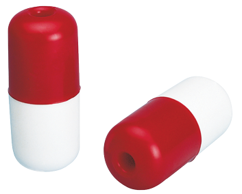 Kunststof Lijndrijver, gat &Oslash;13mm, 140x60mm, rood/wit - N1800013 - N1800013