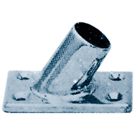RVS vlaggenstokhouder dekmontage 45&deg;, ronde basis - N2100120 72dpi - N2100120