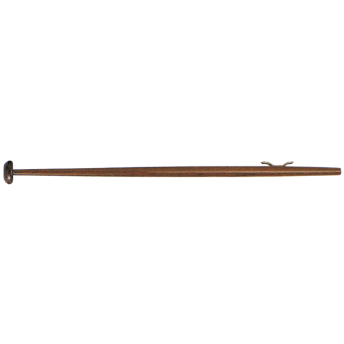 Gelakt houten vlaggenstok, L=600mm, &Oslash;28mm, voet &Oslash;22mm, met kunststof kikker - N2122060 72dpi - N2122060