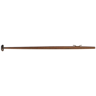 Gelakt houten vlaggenstok, L=1250mm, &Oslash;28mm, voet &Oslash;22mm, met kunststof kikker - N2128125 72dpi - N2128125