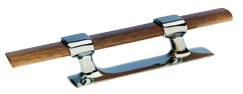 Messing Verchroomde stokbolder, met houten stok, L=215mm (hartmaat: 90mm) - N3100215 72dpi - N3100215