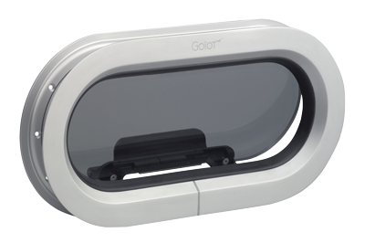Go&iuml;ot Patrijspoort, openklapbaar, model 'Opal 32', voor wanddikte 5-33mm, buitenmaat 397x197mm - Opal satin openklapbaar1 4 - 73105125