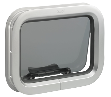 Go&iuml;ot Patrijspoort, openklapbaar, model 'Opal 50', voor wanddikte 5-33mm, buitenmaat 369x273mm - Opal satin openklapbaar2 1 - 73105126