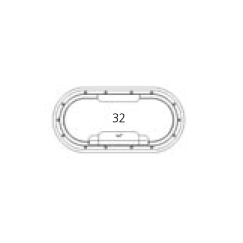 Go&iuml;ot Patrijspoort, openklapbaar, model 'Opal 32', voor wanddikte 5-33mm, buitenmaat 397x197mm - Opal satin openklapbaar32 - 73105125