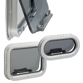 Go&iuml;ot Patrijspoort, openklapbaar, model 'Opal 50', voor wanddikte 5-33mm, buitenmaat 369x273mm - Patrijspoort opal totaalopen - 73105126