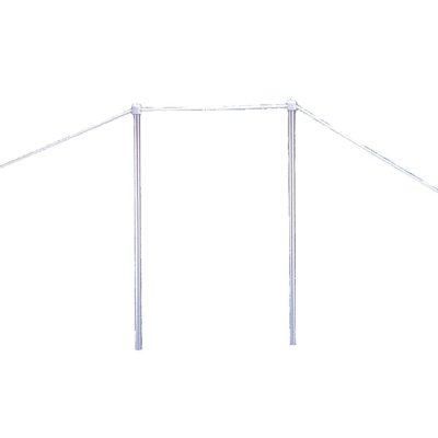 Set aluminium railingsteunen (2x) met touw, voor loopplank (S290/S293-serie) - S1825070 1 - S1825070