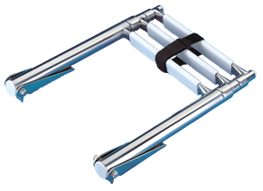 RVS telescopische zwemtrap voor montage boven op zwemplateau, 3-treden, max. buis &Oslash;32mm - S3101003 72dpi - S3101003