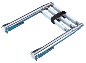 RVS telescopische zwemtrap voor montage boven op zwemplateau, 3-treden, max. buis &Oslash;32mm - S3101003 72dpi - S3101003