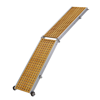 Aluminium Loopplank met wielen & houten loopvlak, 2-delig, draaggewicht 160kg - S6153200 72dpi 2 - S6153200