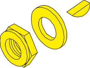 SeaStar Spie moer en ring voor mechanische stuurkoppen - Sa27454 72dpi - SA27454