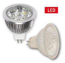 MR16 LED-vervangingslamp, 12x&Oslash;5mm, 12V (vergelijkbaar met 20W gloeilamp), warm wit, dimbaar - Samen l8000116 - L8000117