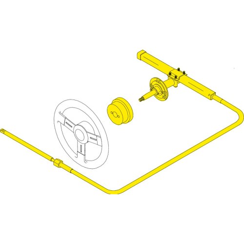 SeaStar Safe-T II (no-feedback) 3.2 Rotary stuursysteem met kabel 25' (7.63m) - Ss13225 4 - SS13225