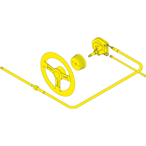 SeaStar Light Duty systeem met kabel 13' (3.96m) + stuur Riviera zwart - Ss13806 01 72dpi - SS13813
