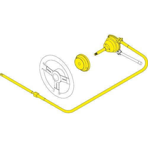 SeaStar 'NFB' (no-feedback) 4.2 Rotary stuursysteem met kabel 14' (4.27m) - Ss14714 02 - SS14714