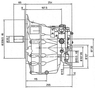 Technodrive hydraulische keerkoppeling TM345, R=2,47:1 - Tm345247 01 72dpi - TM345247