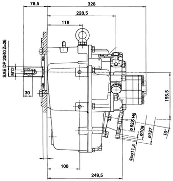 Technodrive hydraulische keerkoppeling TM880A, R=2,60:1 - Tm880a260 01 72dpi - TM880A260