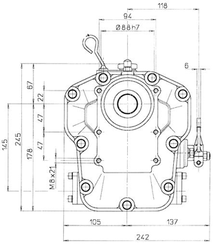Technodrive mechanische keerkoppeling TMC260, R=1,54:1 - Tmc260154 01 72dpi - TMC260154
