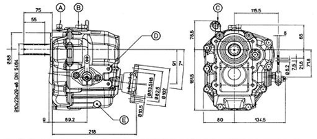Technodrive mechanische keerkoppeling TMC60A, R=2,45:1 (hoek uitgaande as 7&deg;) - Tmc60a245 01 72dpi - TMC60A245